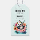 Recherche de panda étiquettes cadeau Aquarelle