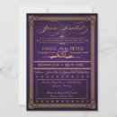 Recherche de pourpre 14x19 invitations Vintage