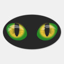 Recherche de chat aux yeux verts autocollants Noir