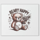 Recherche de nounours papier cadeau Hiver