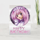 Recherche de anniversaire manga cartes invitations anime