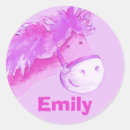 Recherche de cheval rose autocollants Poney