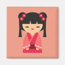 Recherche de poupée japonaise magnets Mignon
