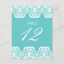 Recherche de numéro de table cartes postales Blanc
