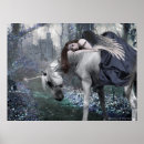 Recherche de licorne avec des ailes posters Imaginaire