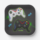 Recherche de jeux vidéo assiettes en papier Contrôleur