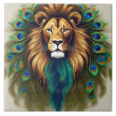 Recherche de plume de paon carreaux Bleu