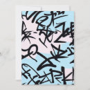 Recherche de graffiti urbain cartes invitations Fille