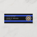 Recherche de policiers cartes visite Ligne bleue mince