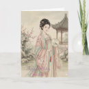 Recherche de peinture asiatique vœux cartes Pour elle