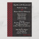 Recherche de noir et rouge mariage invitations Élégante