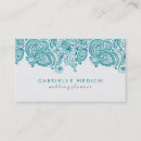 Recherche de dentelle turquoise cartes visite Élégant