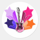 Recherche de guitare rose autocollants Girly