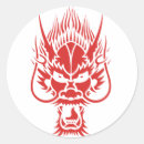 Recherche de tête dragon autocollants Rouge
