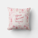 Recherche de noël rose coussins Aquarelle