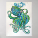 Recherche de poulpe bleu posters Kraken