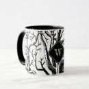 Recherche de arbre noir et blanc tasses Monogramme
