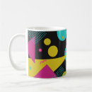 Recherche de motif des années 80 tasses Abstrait