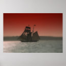 Recherche de pirate bateau posters Coucher de soleil