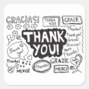 Recherche de différentes langues autocollants Merci