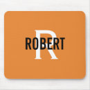 Recherche de orange et noir tapis souris Monogramme