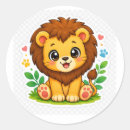 Recherche de dessin lion autocollants Lionceau