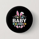 Recherche de lapin drôle badges Printemps