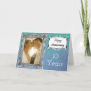 Recherche de 10 ans mariage anniversaire cartes Bleu