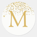 Recherche de gold confetti autocollants Monogramme