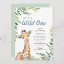 Recherche de jungle wild one anniversaire invitations Verdure