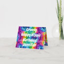 Recherche de tie dye anniversaire cartes Hippie
