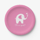Recherche de baby shower assiettes en papier Éléphant