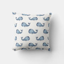 Recherche de baleine aquarelle coussins Bleu