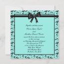Recherche de bleu et noir turquoise mariage invitations Sarcelle