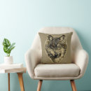 Recherche de tête de loup coussins Animal