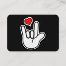 Recherche de langue des signes cartes visite Amour