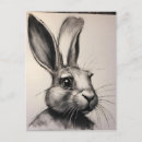 Recherche de lapin pâques vintage cartes postales Noir et blanc