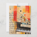 Recherche de conception de musique cartes postales Piano