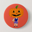 Recherche de tête citrouille badges Mignon