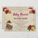 Recherche de vintage floral baby shower invitations Victorien
