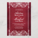 Recherche de blanc et rouge mariage invitations Tourbillons