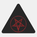 Recherche de triangles rouges autocollants Noir