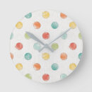 Recherche de pois rouge et blanc horloges Motif