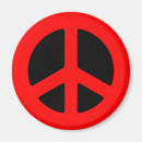 Recherche de peace sign magnets Rouge