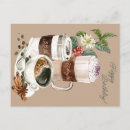 Recherche de café de matin vœux cartes Cappuccino