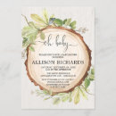 Recherche de bois rustique baby shower invitations Verdure