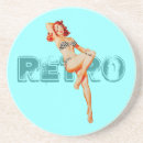 Recherche de pin up dessous de verres Vintage