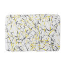 Recherche de jaune et gris tapis de bain Abstrait