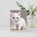 Recherche de le petit chat blanc cartes postales Animal