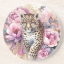 Recherche de léopard rose dessous de verres Animal